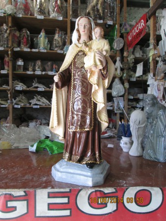 VIRGEN DEL CARMEN EN FIBRA DE VIDRIO DE 80 CM. 